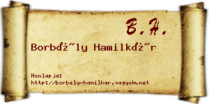 Borbély Hamilkár névjegykártya