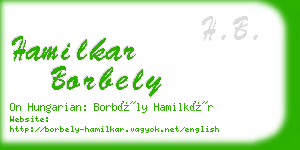 hamilkar borbely business card